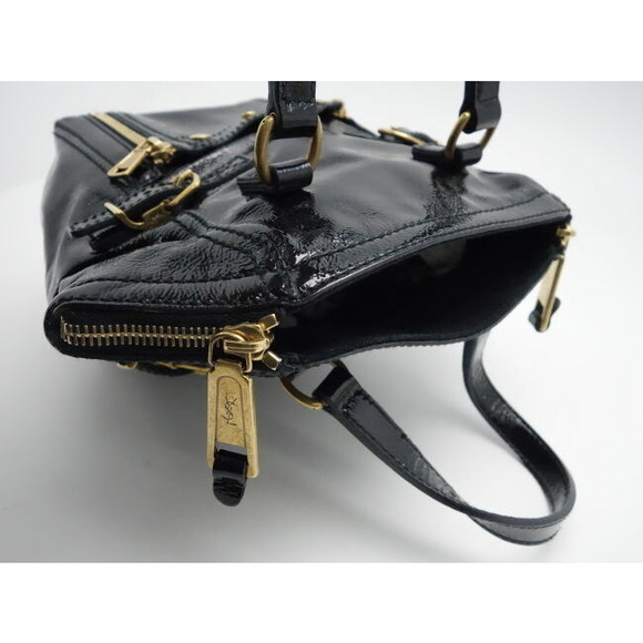 Yves Saint Laurent Handbag Downtown Mini Patent Leather Black - Picture 5 of 7